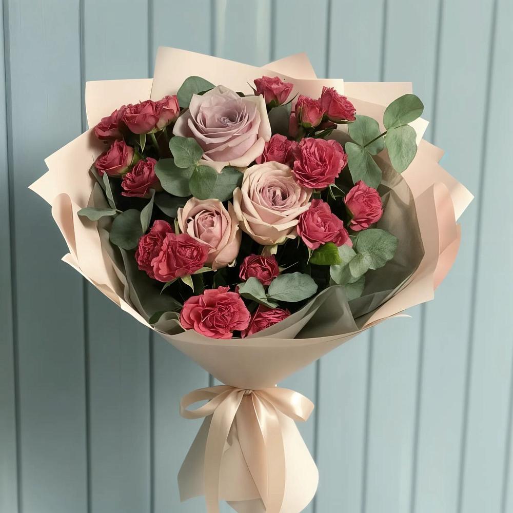 Букет цветов из: Гвоздики и Розы в Вишневогорске