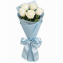 Букет 5 Белых роз Проуд в Вишневогорске