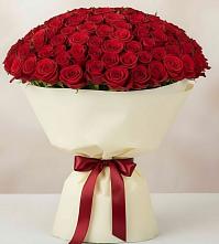 Букет 101 Красная роза Милано в Вишневогорске