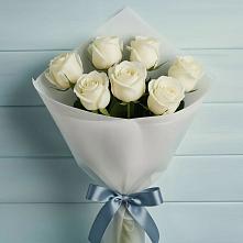 Букет 7 Белых роз Эдлесс Лав в Вишневогорске