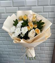 Букет цветов из:  Розы и Хризантемы #REPLACE_PRED# Вишневогорске