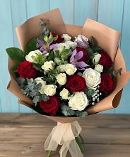 Букет цветов из:  Розы и Альстромерии в Вишневогорске