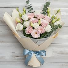 Букет цветов из:  Лизиантусы в Вишневогорске