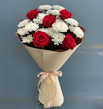 Букет цветов из:  Розы и Хризантемы в Вишневогорске