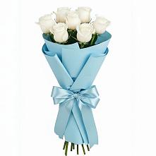 Букет 7 белых роз Проуд в Вишневогорске