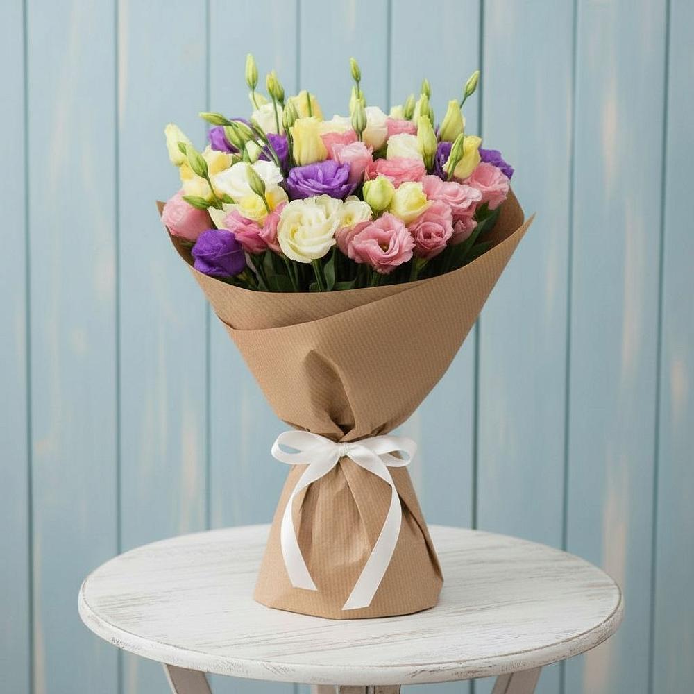 Букет цветов из: Лизиантусы в Вишневогорске