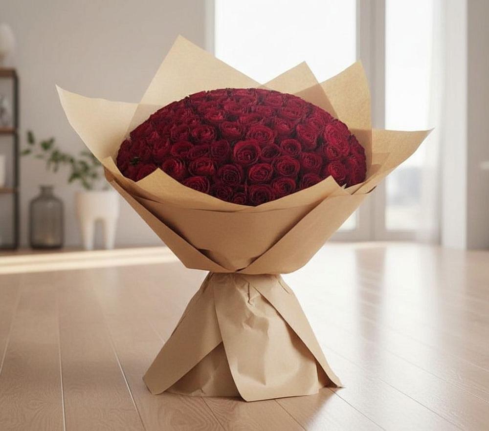 Букет 101 Красная роза в Вишневогорске