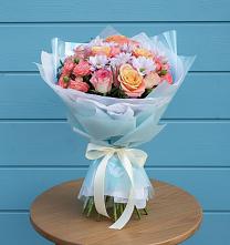 Букет цветов из:  Хризантемы и Розы в Вишневогорске