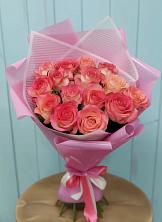 Букет 15 Розовых роз Равель в Вишневогорске