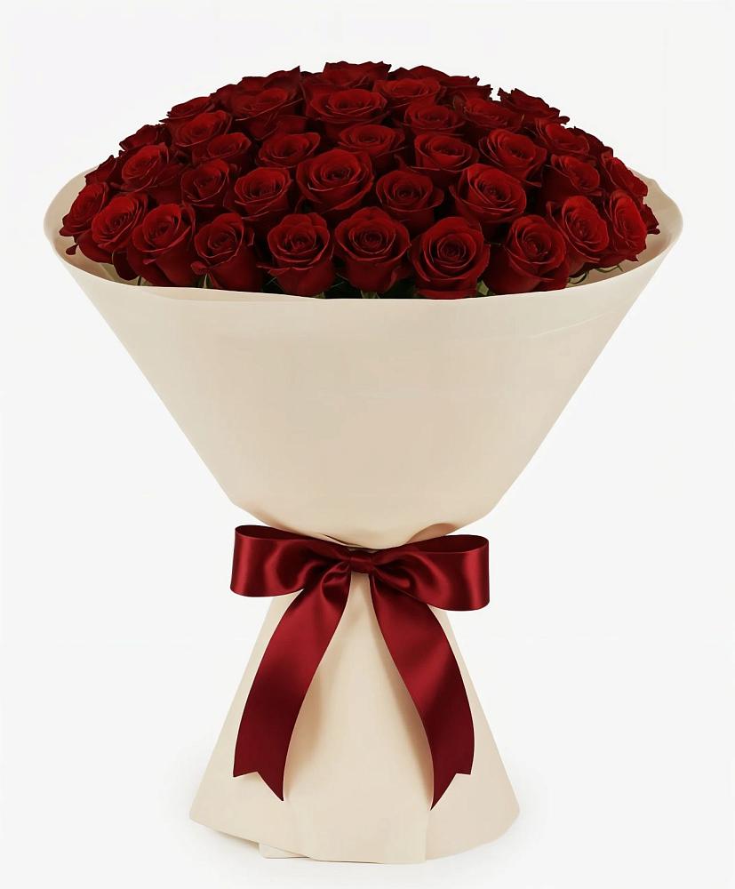 Букет 101 Бордовая роза Блэк Бакарра в Вишневогорске