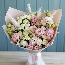 Букет цветов из:  Альстромерии и Розы #REPLACE_PRED# Вишневогорске